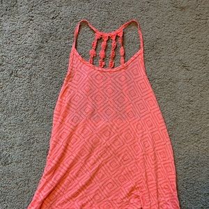 pink aeropostale tank top with floral back